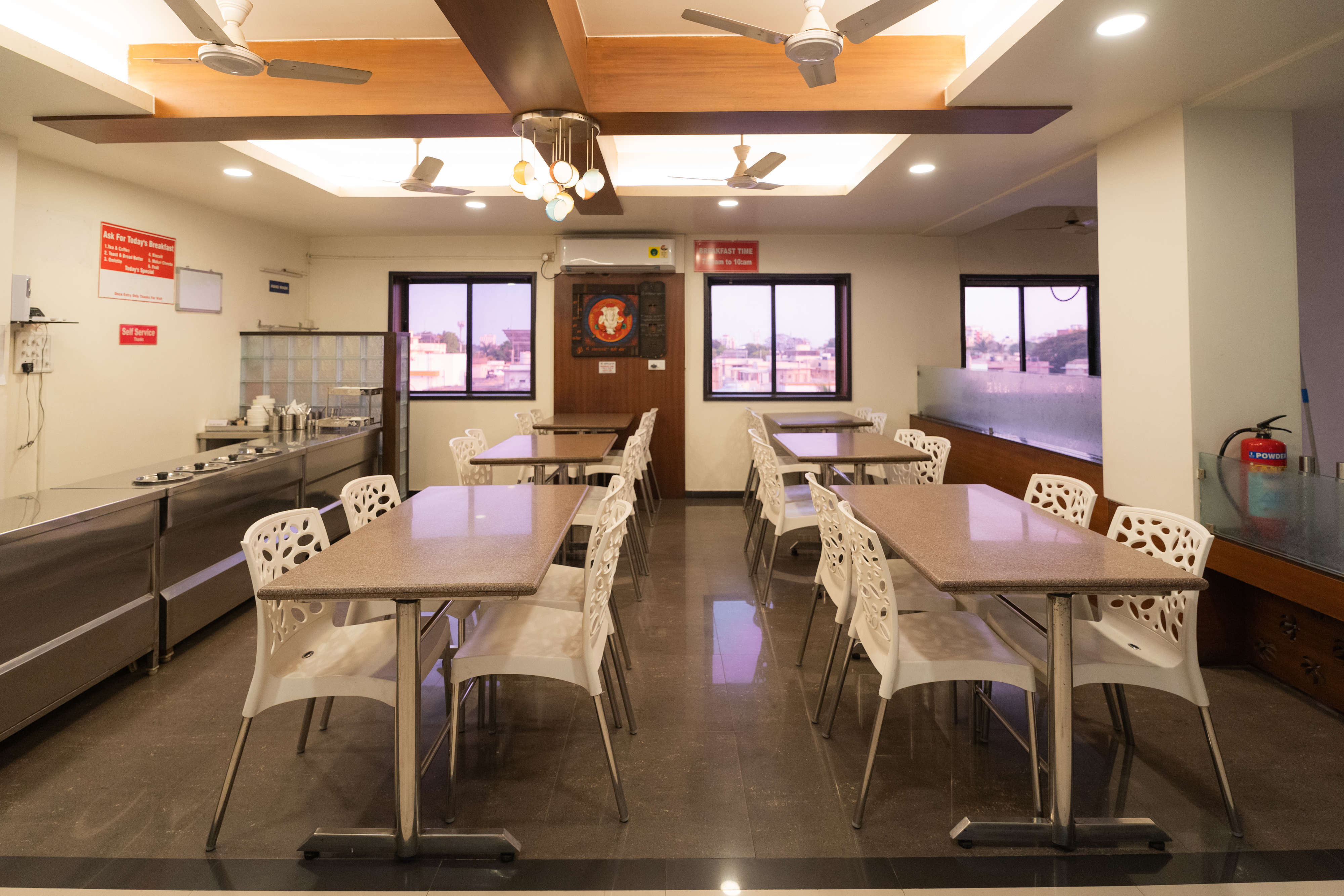 Dining area at Hotel Rama Residency