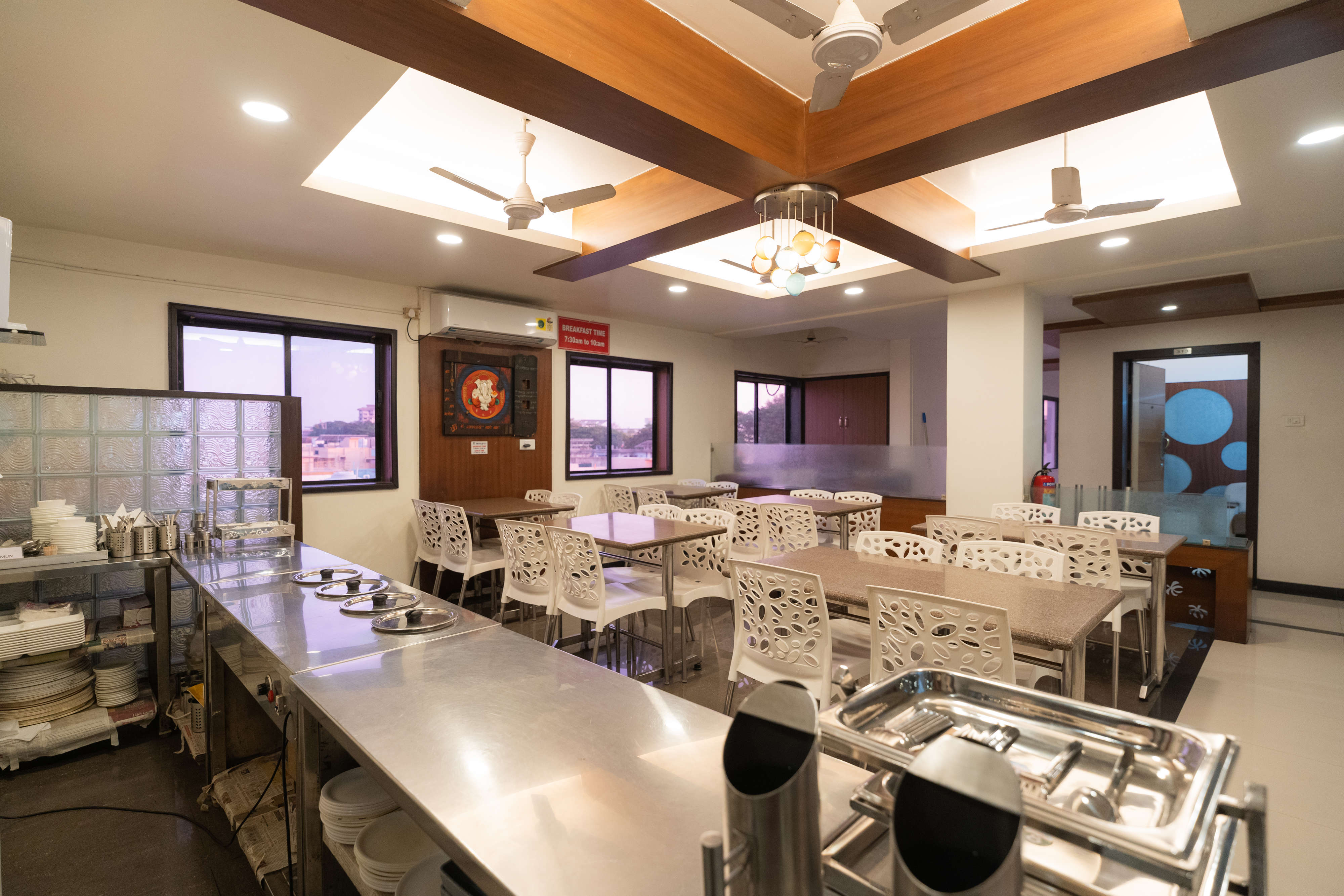 Restaurant interior and seating